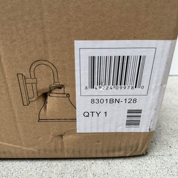 Capital Lighting 8301-128 Brushed Nickel Baxter 1-Light Bath Sconce Milk Glass - Picture 10 of 16